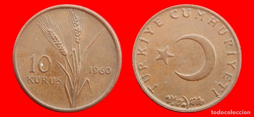 Monedas antiguas de Europa: 10 KURUS 1960 TURQUIA-156355
