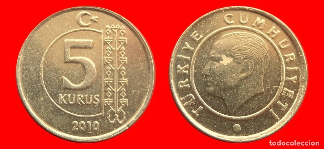 Old Coins of Europe: 5 KURUS 2010 TURQUIA-156360