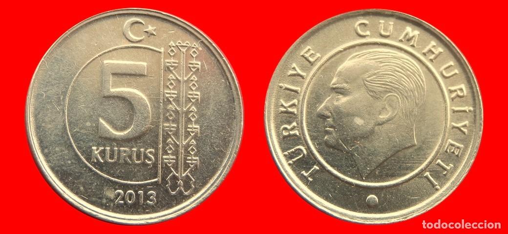 Monedas antiguas de Europa: 5 KURUS 2013 TURQUIA-156362