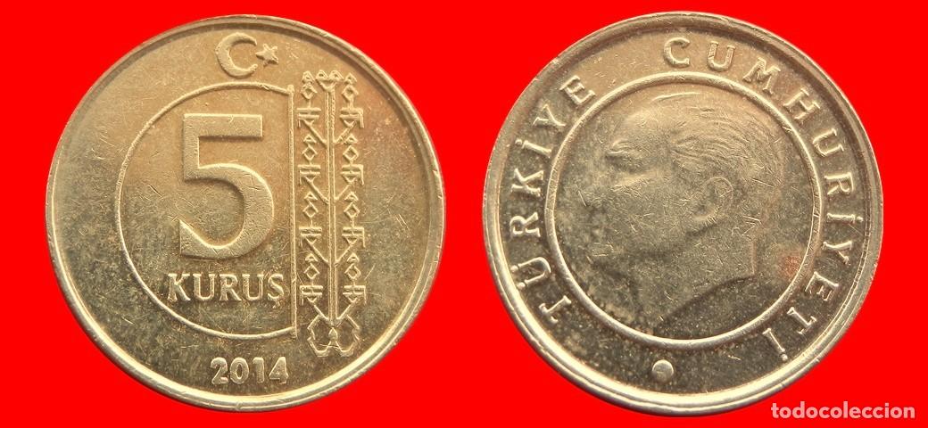 Monedas antiguas de Europa: 5 KURUS 2014 TURQUIA-156363