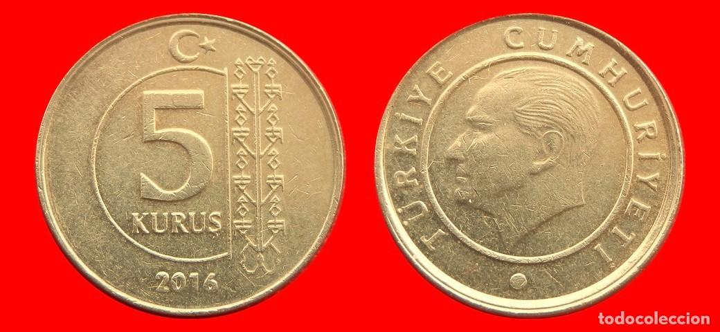 Monedas antiguas de Europa: 5 KURUS 2016 TURQUIA-156364