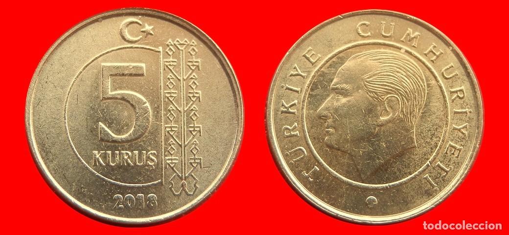 Monedas antiguas de Europa: 5 KURUS 2018 TURQUIA-156365