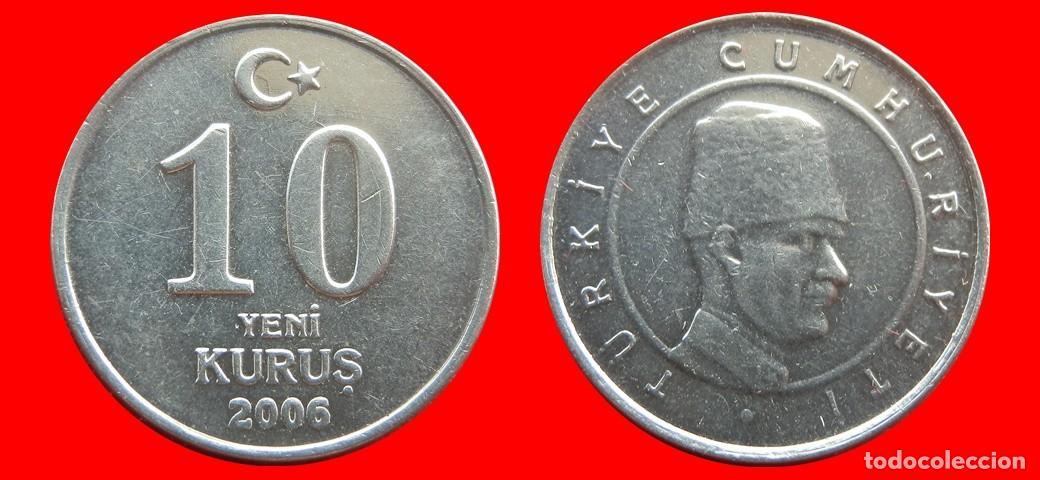 Monedas antiguas de Europa: 10 KURUS 2006 TURQUIA-156368