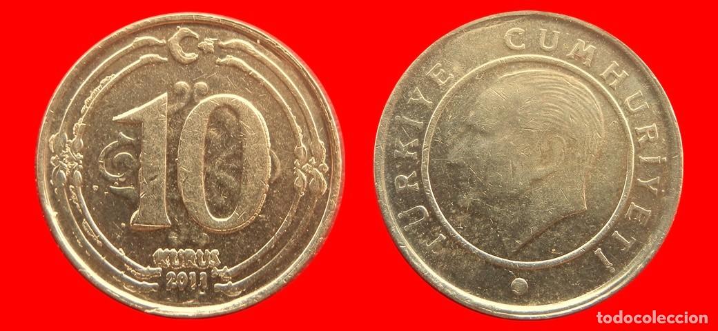 Monedas antiguas de Europa: 10 KURUS 2011 TURQUIA-156369