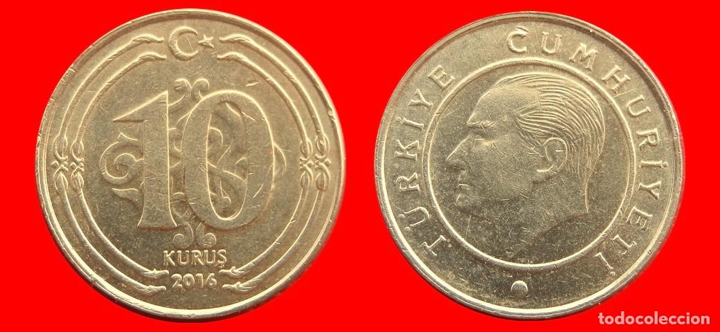 Monedas antiguas de Europa: 10 KURUS 2016 TURQUIA-156370