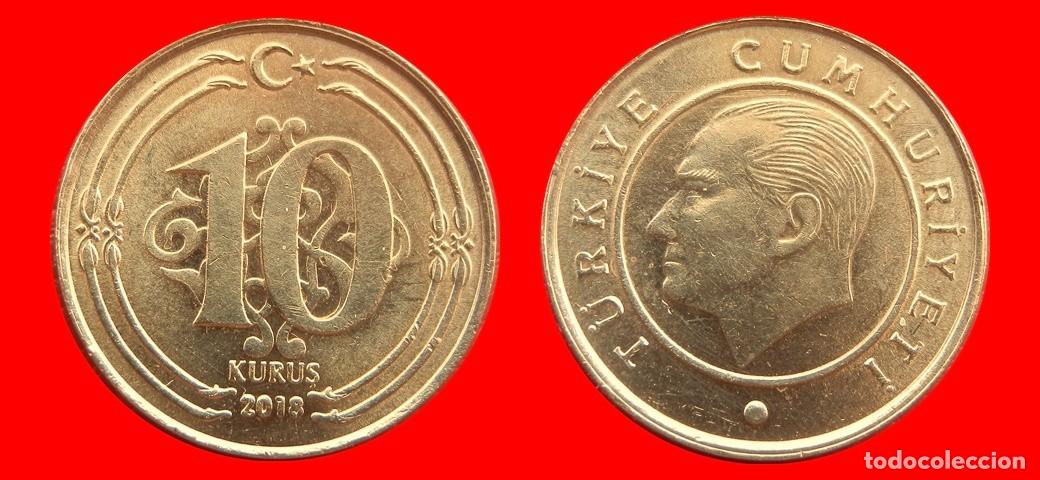 Monedas antiguas de Europa: 10 KURUS 2018 TURQUIA-156371