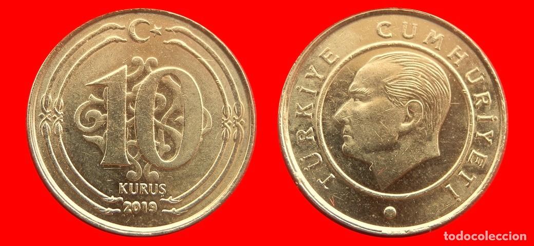 Monedas antiguas de Europa: 10 KURUS 2019 TURQUIA-156372
