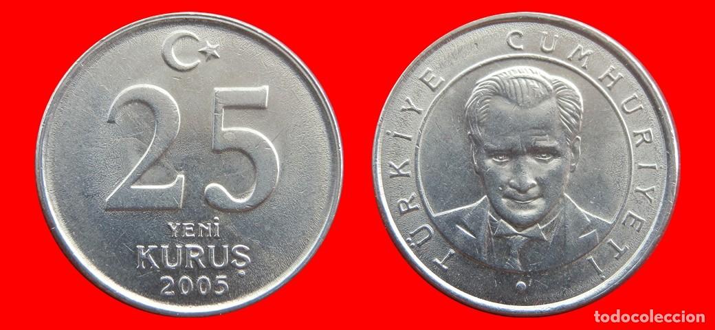 Monedas antiguas de Europa: 25 KURUS 2005 TURQUIA-156373