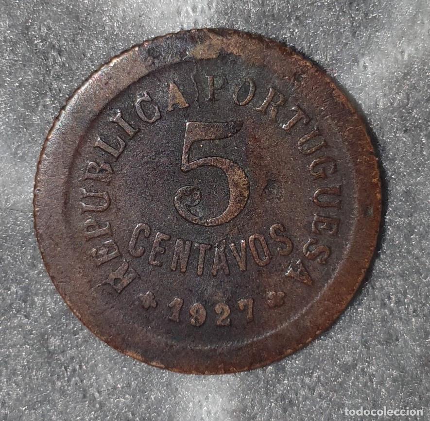 Monedas antiguas de Europa: Moeda Portugal 5 Centavos 1927 &ndash; Rep&uacute;blica Portuguesa &ndash; Antiga