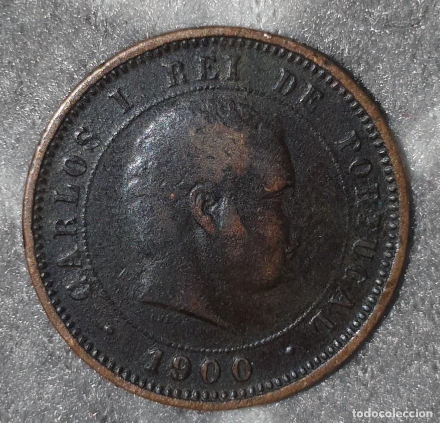 Monedas antiguas de Europa: Portugal 5 R&eacute;is 1900 D. Carlos I &ndash; Moeda Monarquia Portuguesa