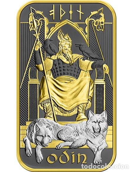 Moedas antigas da Europa: Onza de Plata pura 99,99 Serie Dioses Nordicos &rdquo;Odin&rdquo;