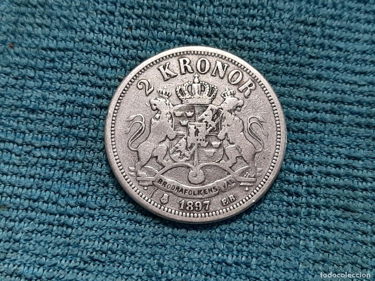 Monedas antiguas de Europa: Suecia, Oscar II, 2 Coronas 1897