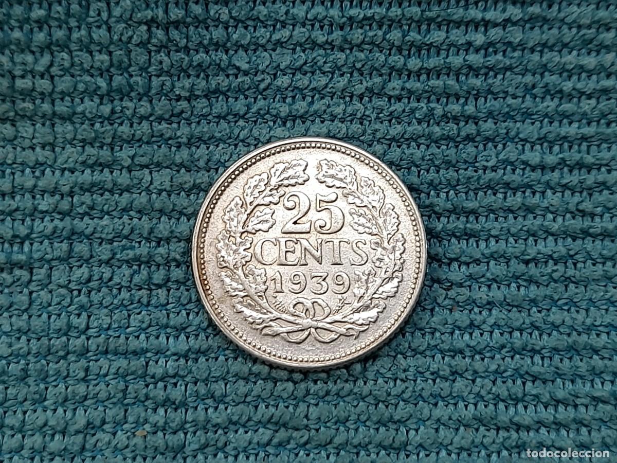 Monedas antiguas de Europa: Paises Bajos, 25 Cents 1939