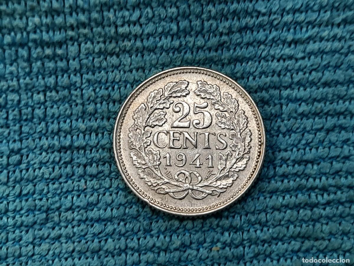Monedas antiguas de Europa: Paises Bajos, 25 Cents 1941