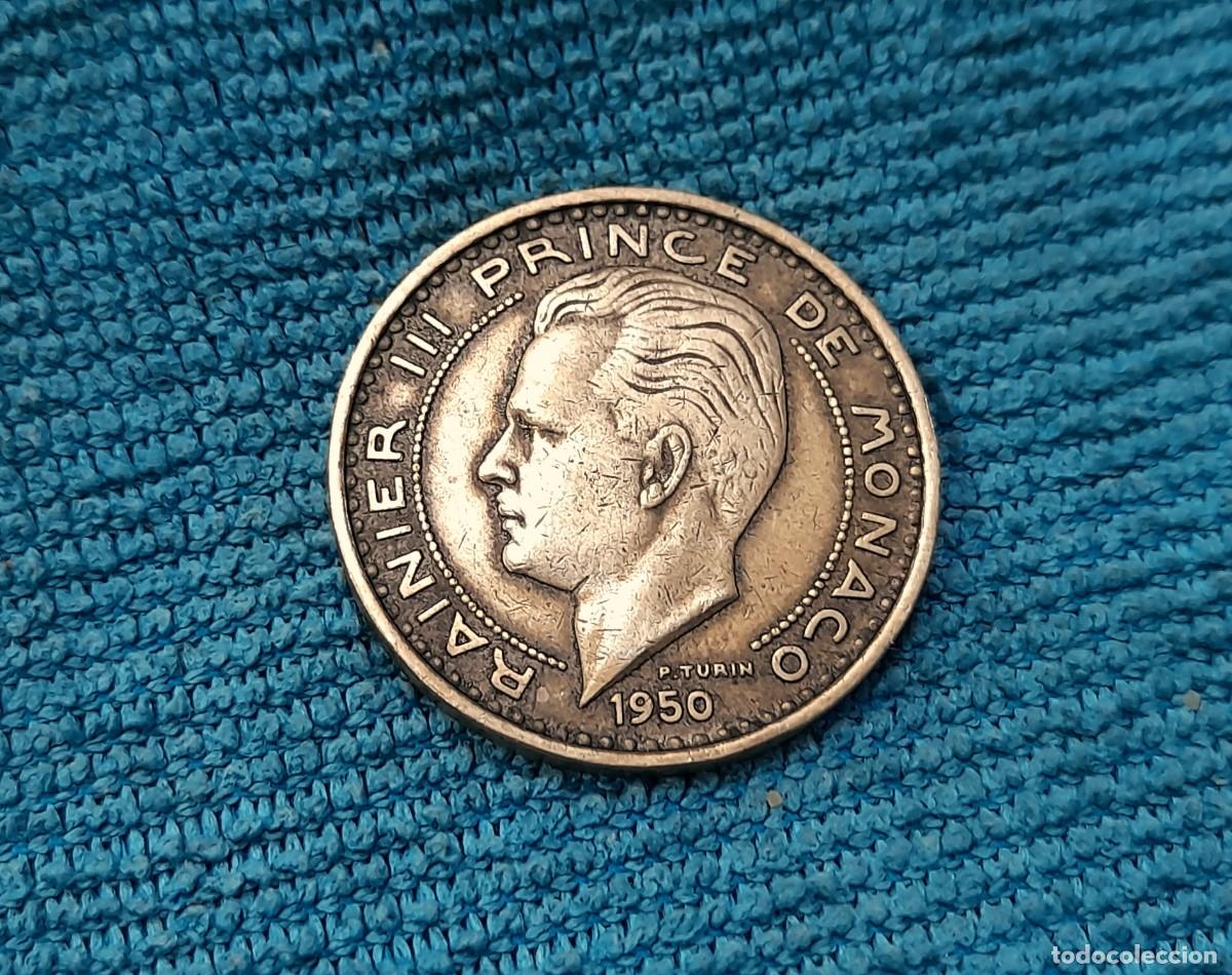 Monedas antiguas de Europa: Monaco, 50 Francs 1950 - Foto 2