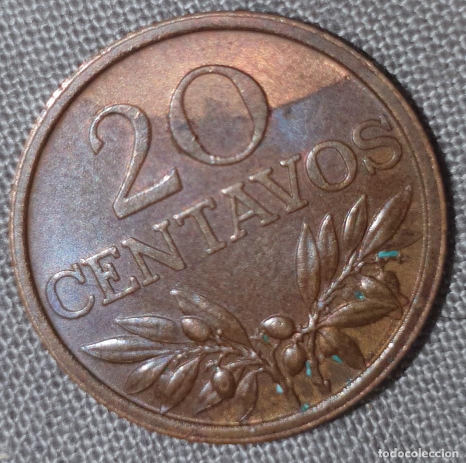 Monedas antiguas de Europa: Portugal 20 Centavos 1970 &ndash; Bronze &ndash; Rep&uacute;blica Portuguesa