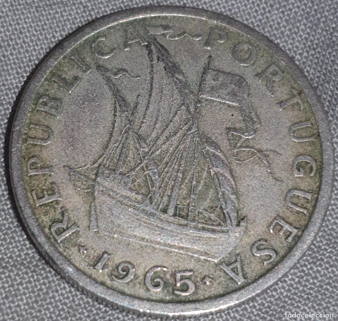 Monedas antiguas de Europa: Portugal 5 Escudos 1965 &ndash; Caravela &ndash; Rep&uacute;blica Portuguesa