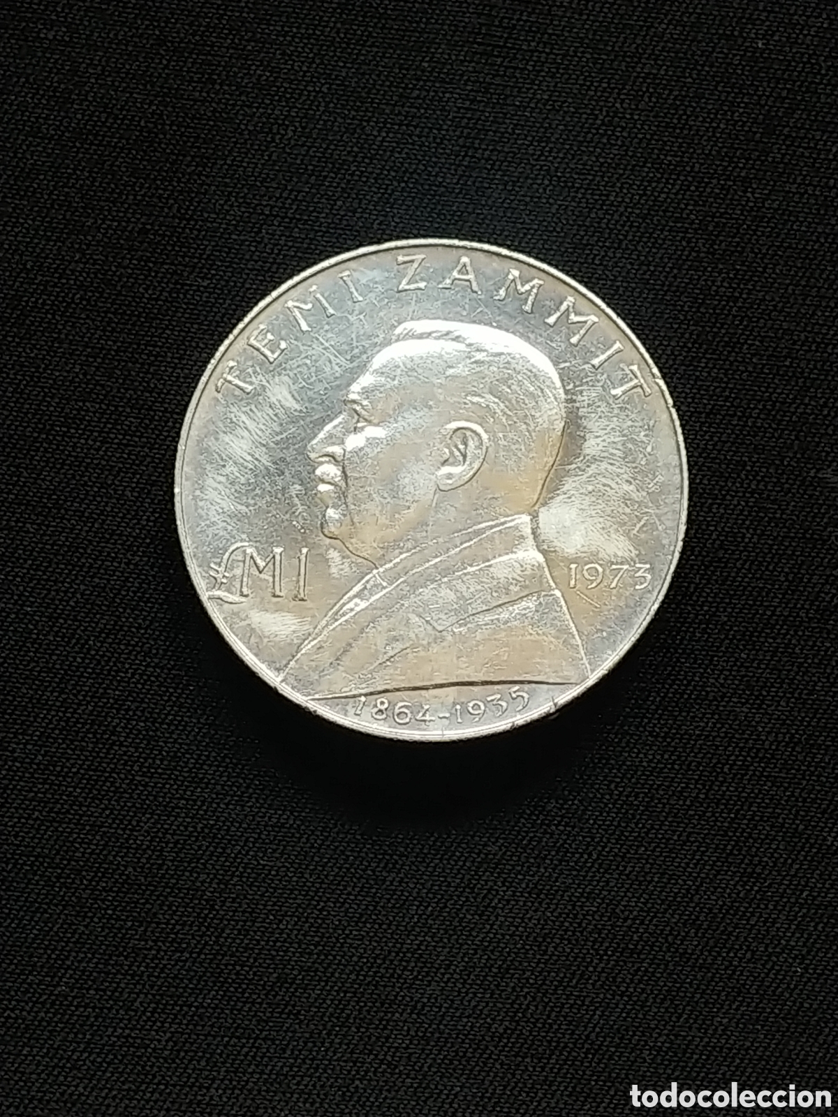 Monedas antiguas de Europa: Malta, 10 Pound/Liras 1973, plata .987 mls.