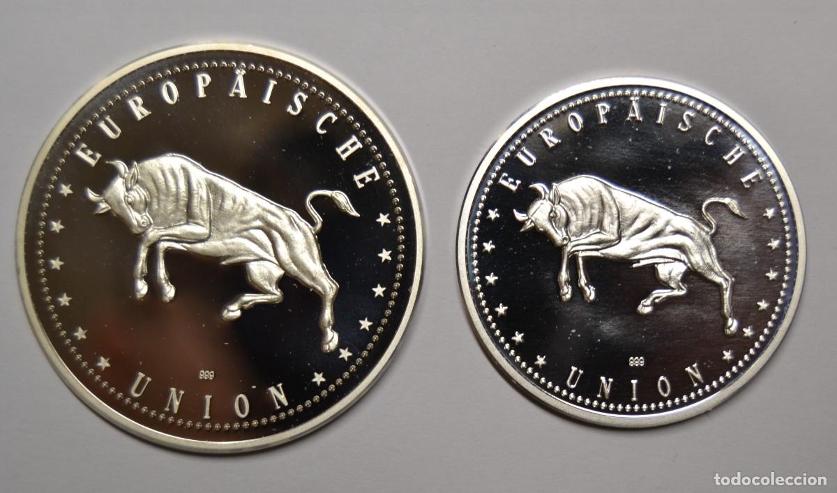 Monedas antiguas de Europa: ALEMANIA - MEDALLAS PLATA CONMEMORATIVA UNION EUROPEA - LOTE 0369