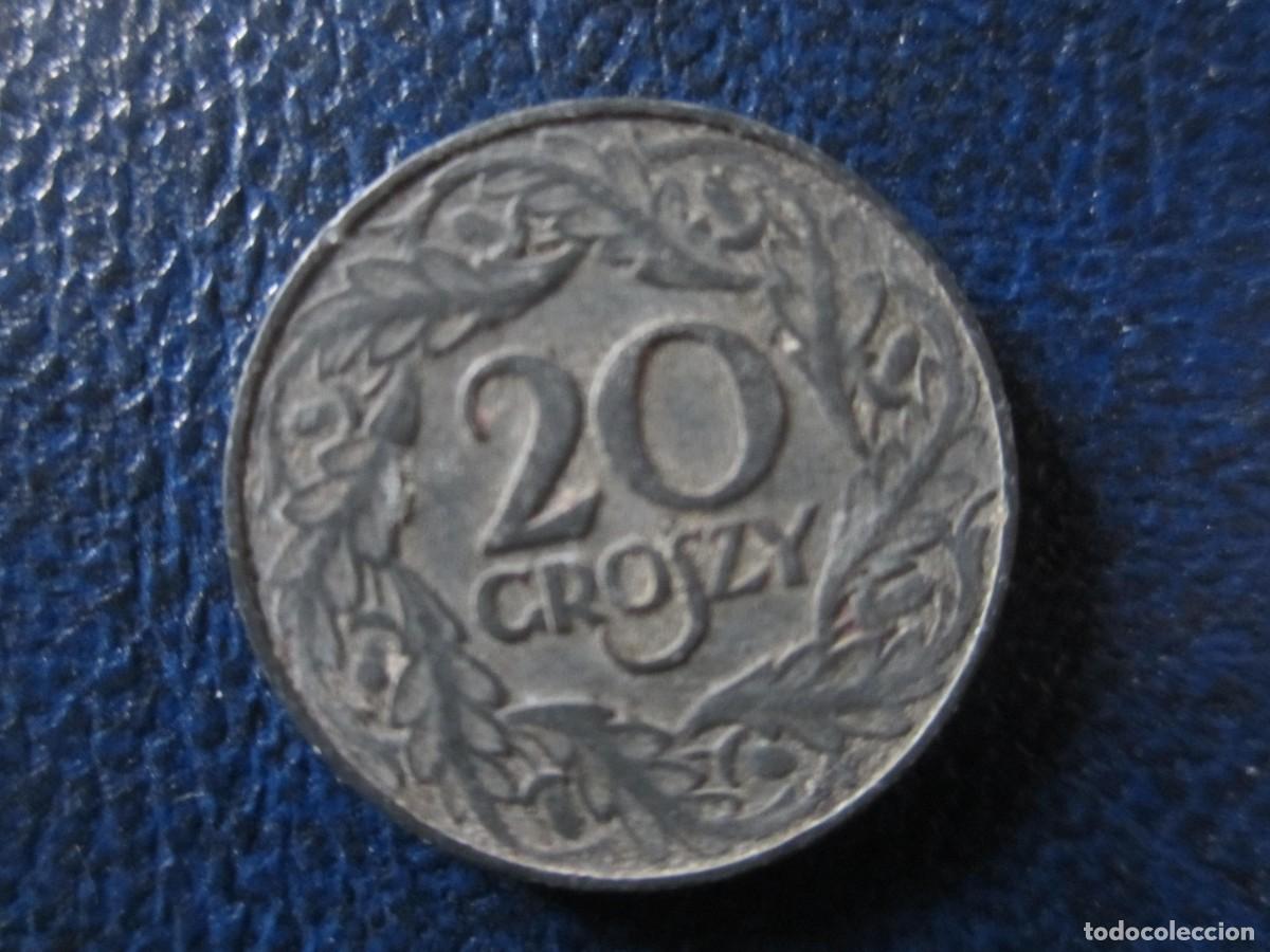 Monedas antiguas de Europa: Polonia 20 groszy 1923 (1939) zinc Ocupaci&oacute;n alemana