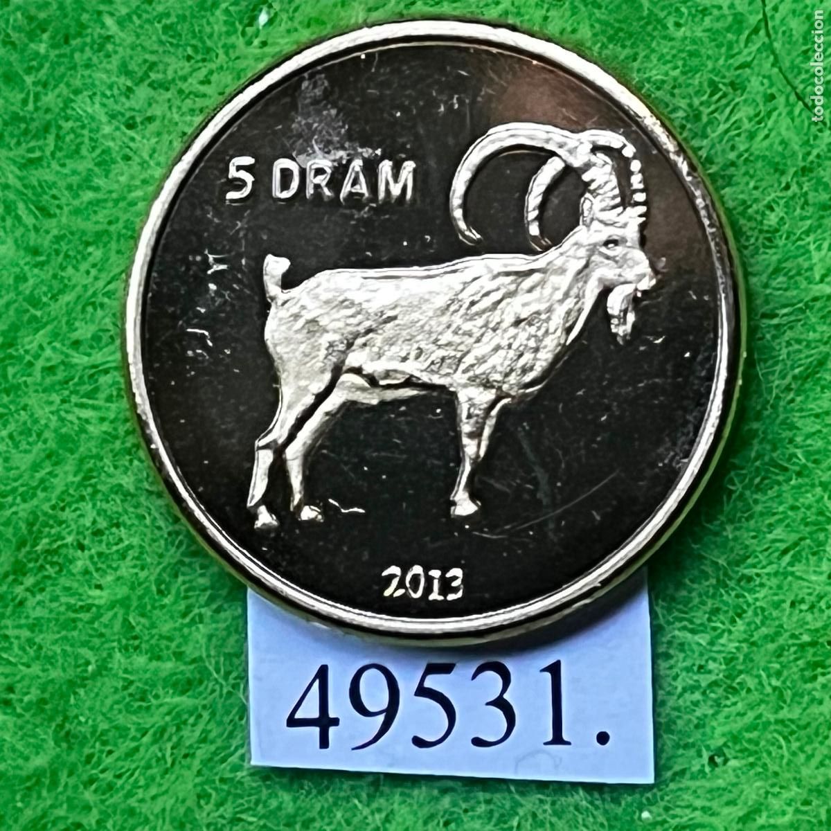 Monedas antiguas de Europa: Rep&uacute;blica de Nagorno-Karabaj, 5 Drams 2013 cabra, (Artsaj)