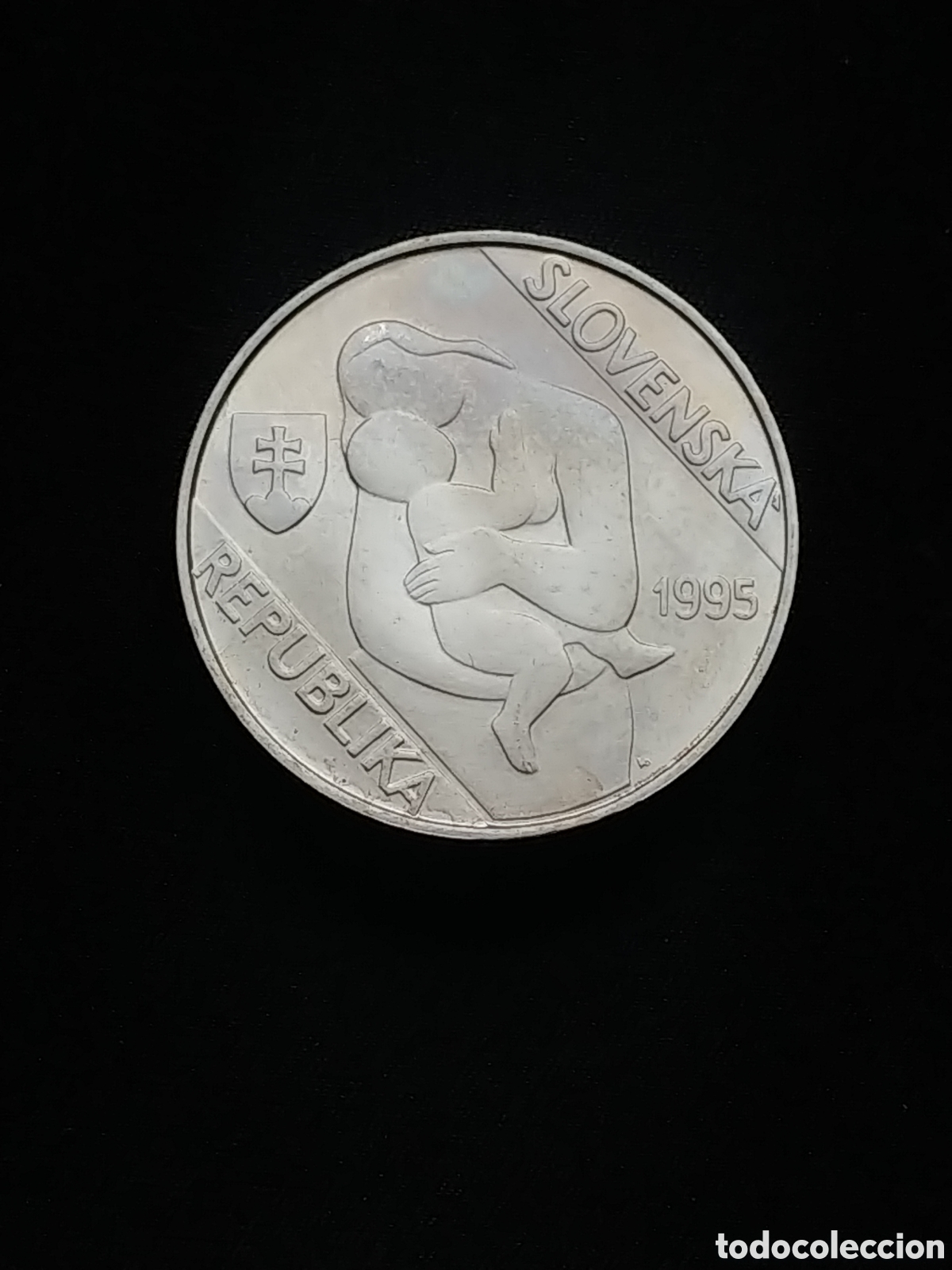Monedas antiguas de Europa: Eslovaquia, 200 Ks (coronas) 1995, plata .750 mls., S/C