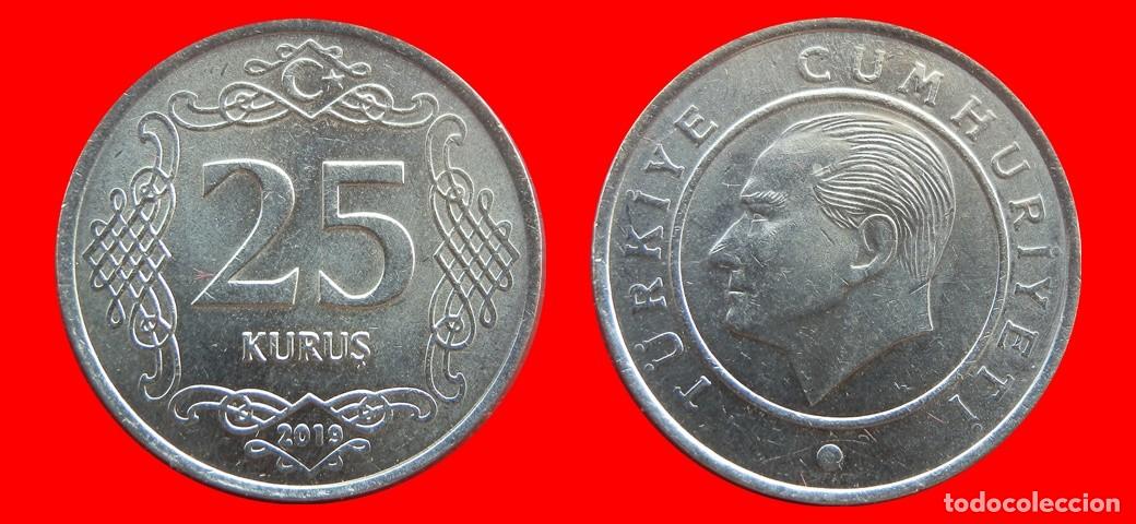 Monedas antiguas de Europa: 25 KURUS 2019 TURQUIA-156377