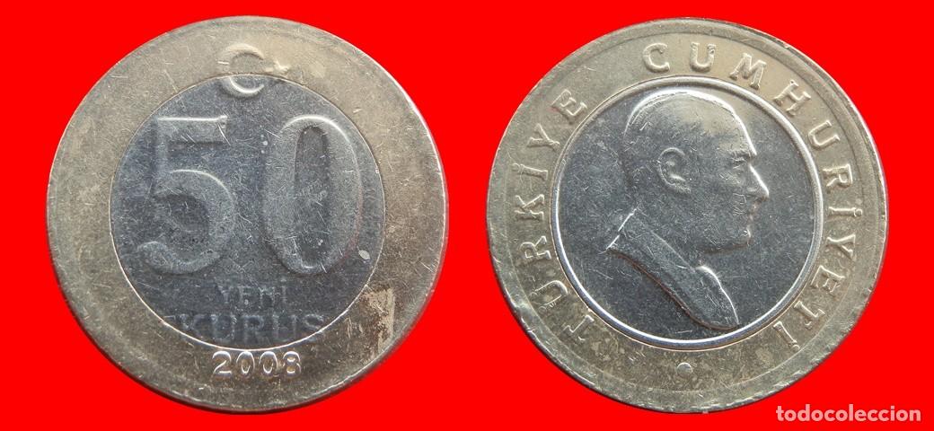 Monedas antiguas de Europa: 50 KURUS 2008 TURQUIA-156380