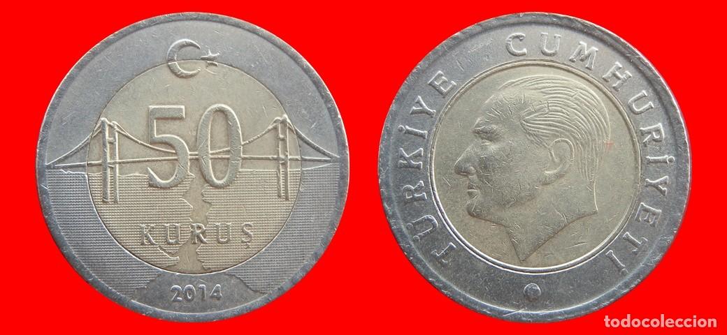 Monedas antiguas de Europa: 50 KURUS 2014 TURQUIA-156381