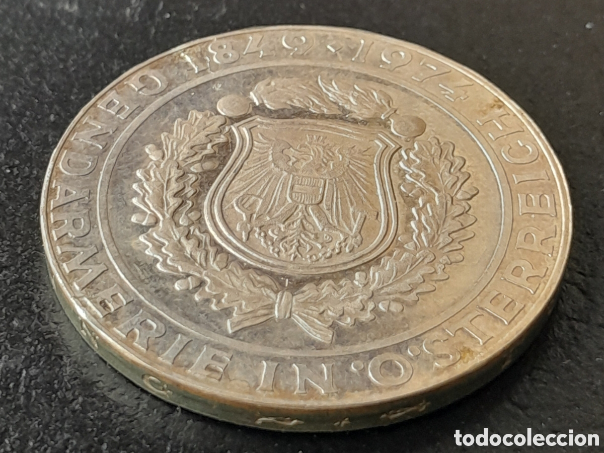 Monedas antiguas de Europa: Austria, 50 schilling 1974 Gendarmer&iacute;a moneda plata