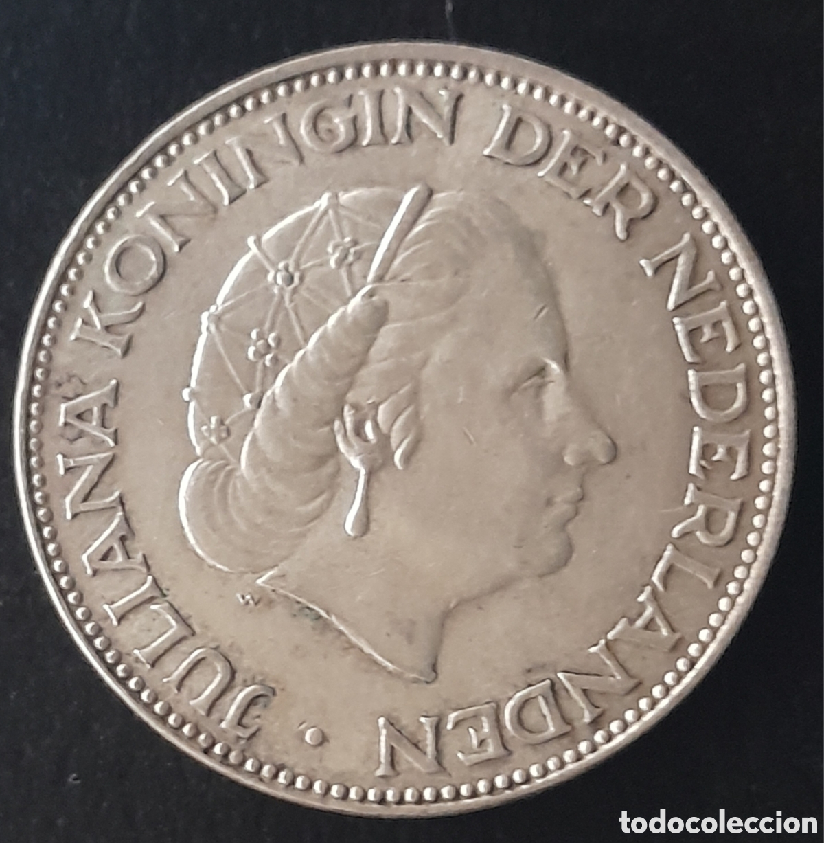 Monedas antiguas de Europa: Paises bajos, moneda plata 2 1/2 gulden 1959