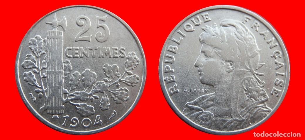 Monedas antiguas de Europa: 25 CENTIMOS 1904 FRANCIA-156391