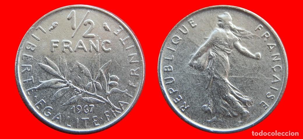 Monedas antiguas de Europa: 1/2 FRANCO 1967 FRANCIA-156392