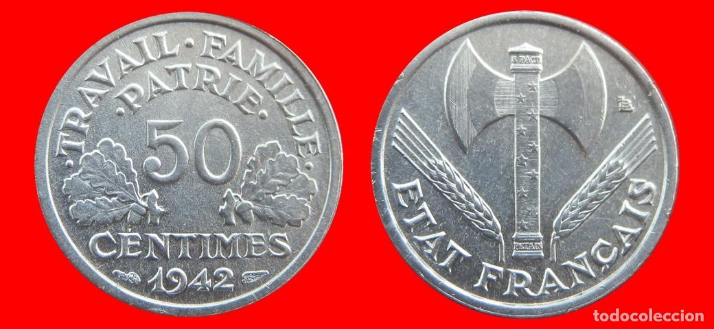 Monedas antiguas de Europa: 50 CENTIMOS 1942 ALUMINIO FRANCIA-156422