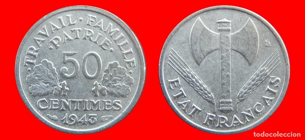 Monedas antiguas de Europa: 50 CENTIMOS 1943 ALUMINIO FRANCIA-156423