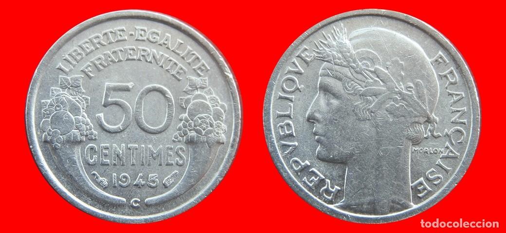 Monedas antiguas de Europa: 50 CENTIMOS 1945C ALUMINIO FRANCIA-156424
