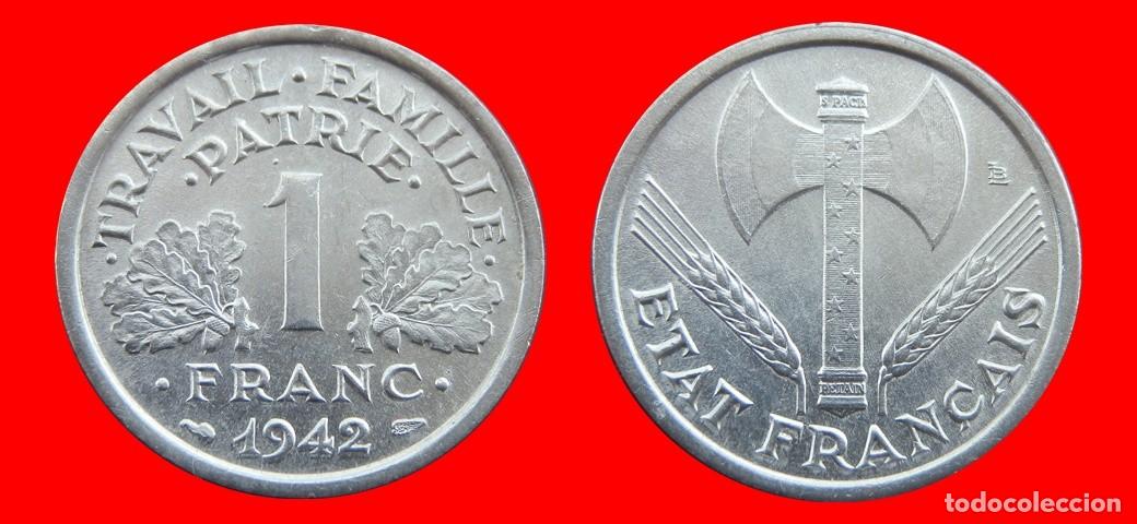 Monedas antiguas de Europa: 1 FRANCO 1942 ALUMINIO FRANCIA-156426