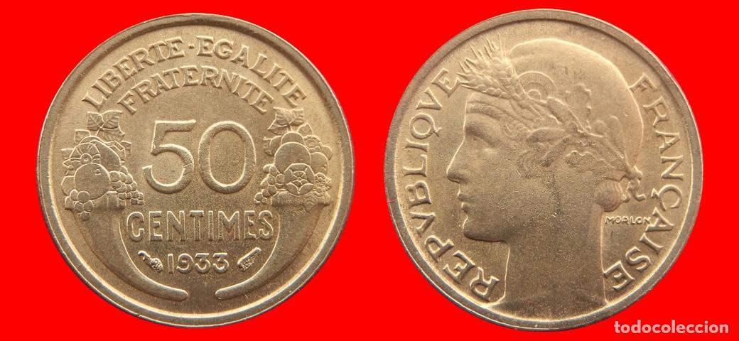 Old Coins of Europe: 50 CENTIMOS 1933 FRANCIA-156447