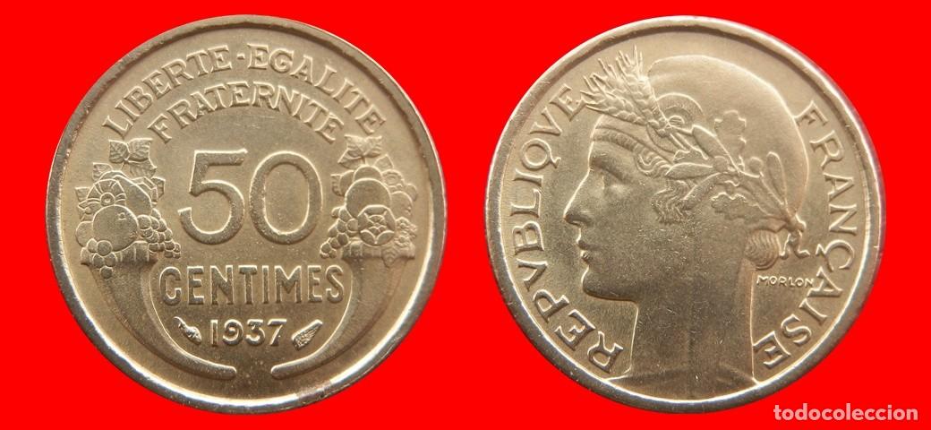 Old Coins of Europe: 50 CENTIMOS 1937 FRANCIA-156449