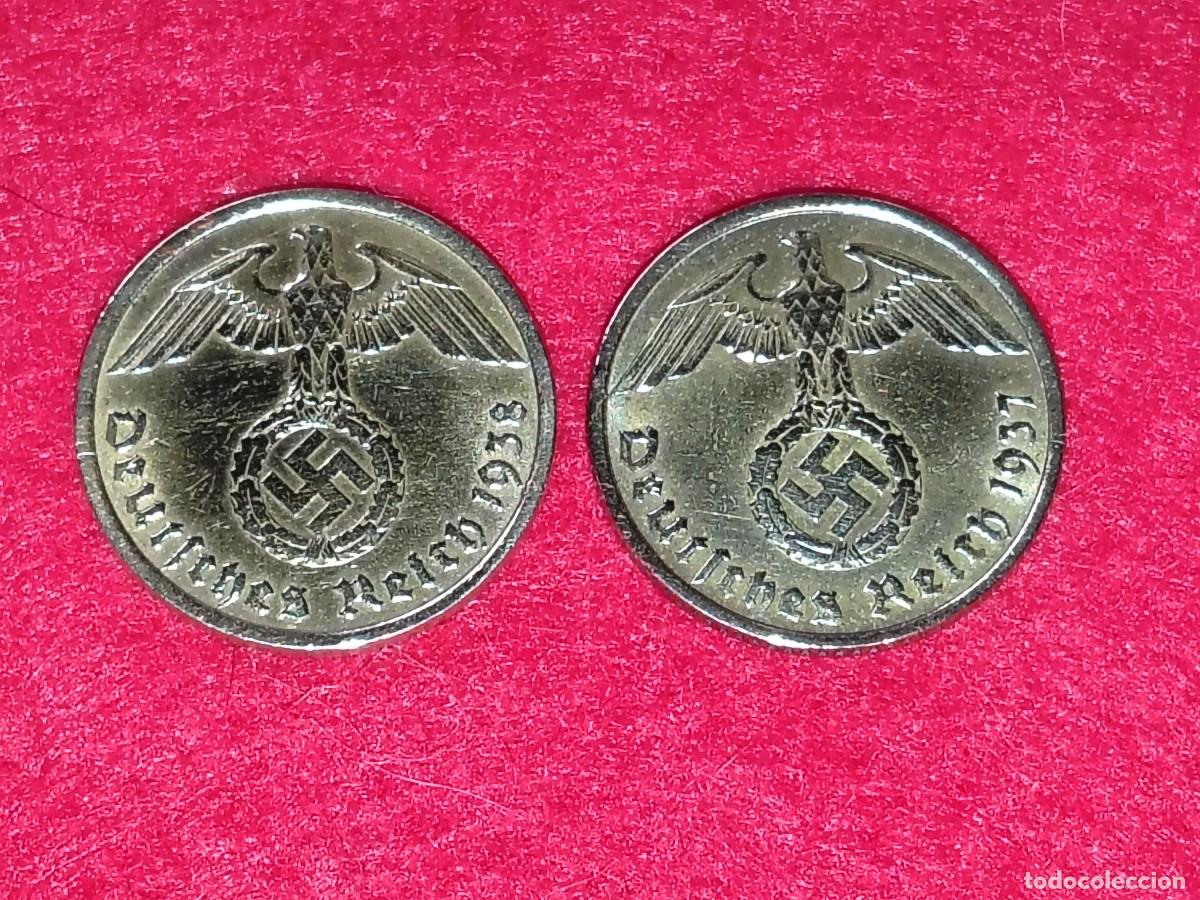 Alte M&uuml;nzen aus Europa: MONEDA 10 REICHS PFENNIG 1937-38 (A),ESV&Aacute;STICA,ALEMANA EPOCA NAZI WWIII - PIEZA H&Iacute;STORICA