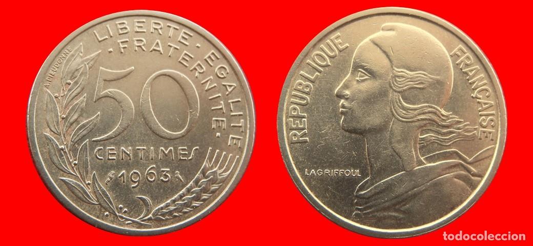 Monedas antiguas de Europa: 50 CENTIMOS 1963 FRANCIA-156452