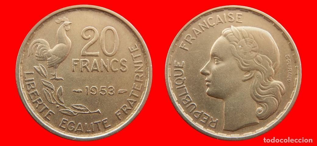 Monedas antiguas de Europa: 20 FRANCOS 1953 4 PLUMAS FRANCIA-156457