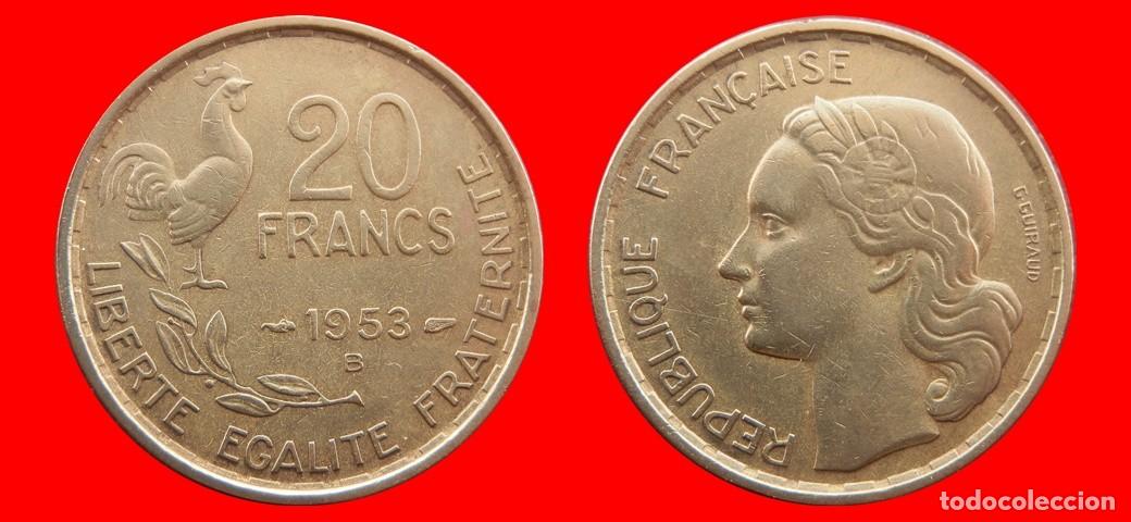 Monedas antiguas de Europa: 20 FRANCOS 1953B 4 PLUMAS FRANCIA-156458