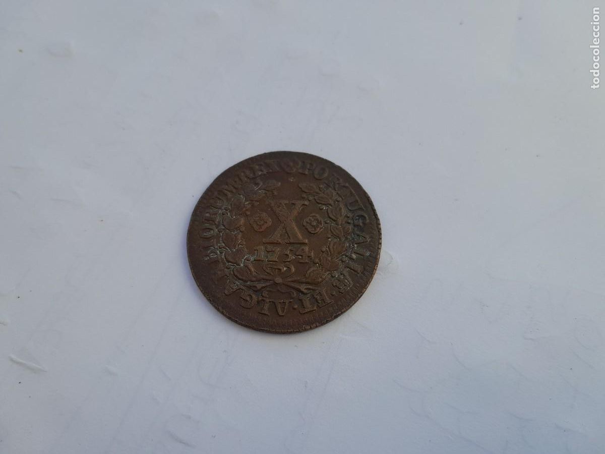 Monedas antiguas de Europa: 10 REIS 1754. PORTUGAL . JOSE I