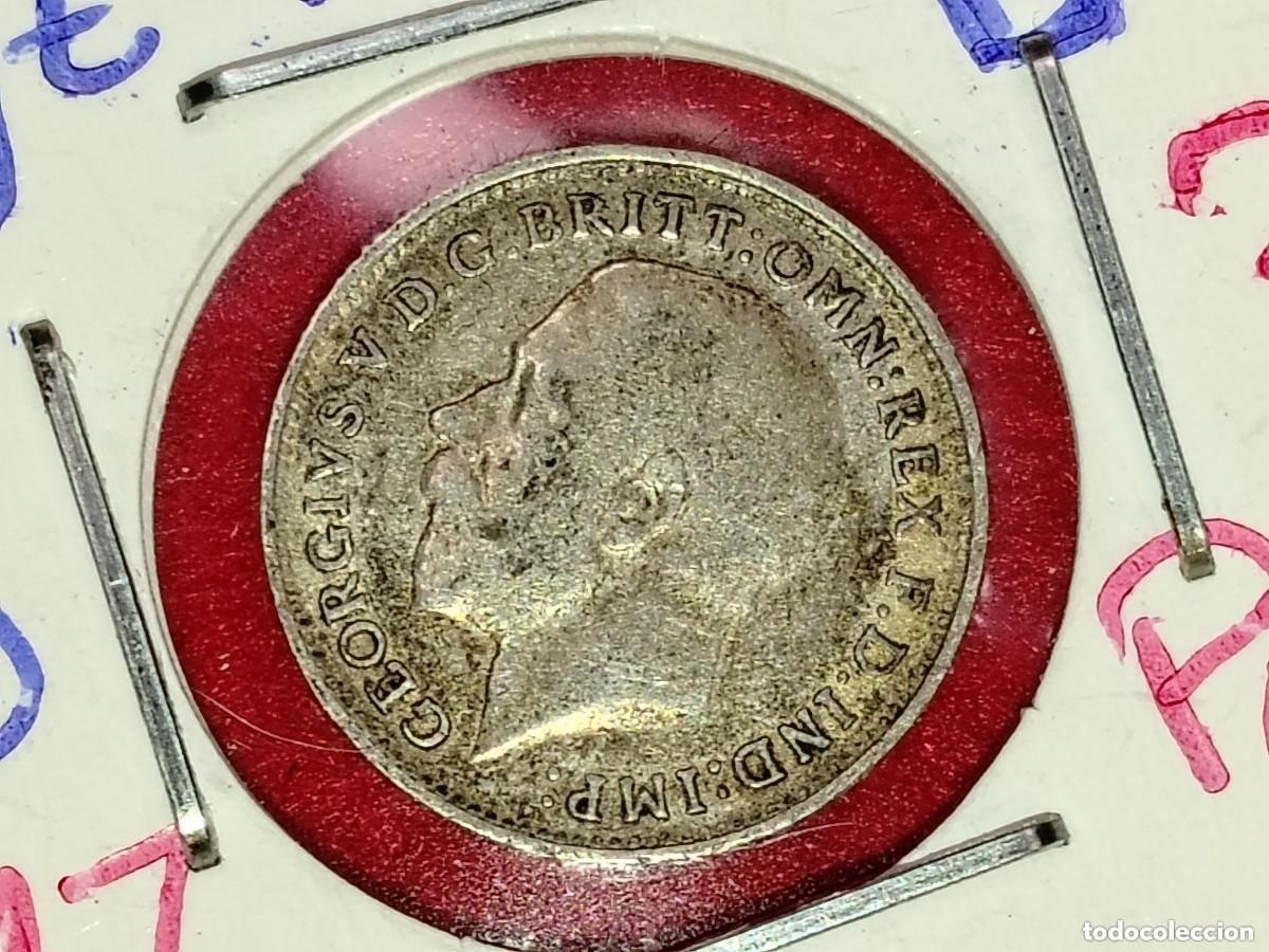 Monete antiche di Europa: GRAN BRETA&Ntilde;A 3 PENIQUES (PENCE) PLATA 1917 - KM 813- GEORGE V - BC+