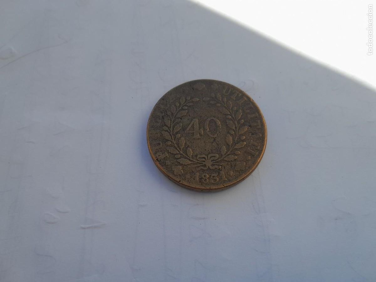 Monedas antiguas de Europa: 40 REIS 1931. PORTUGAL . MARIA II