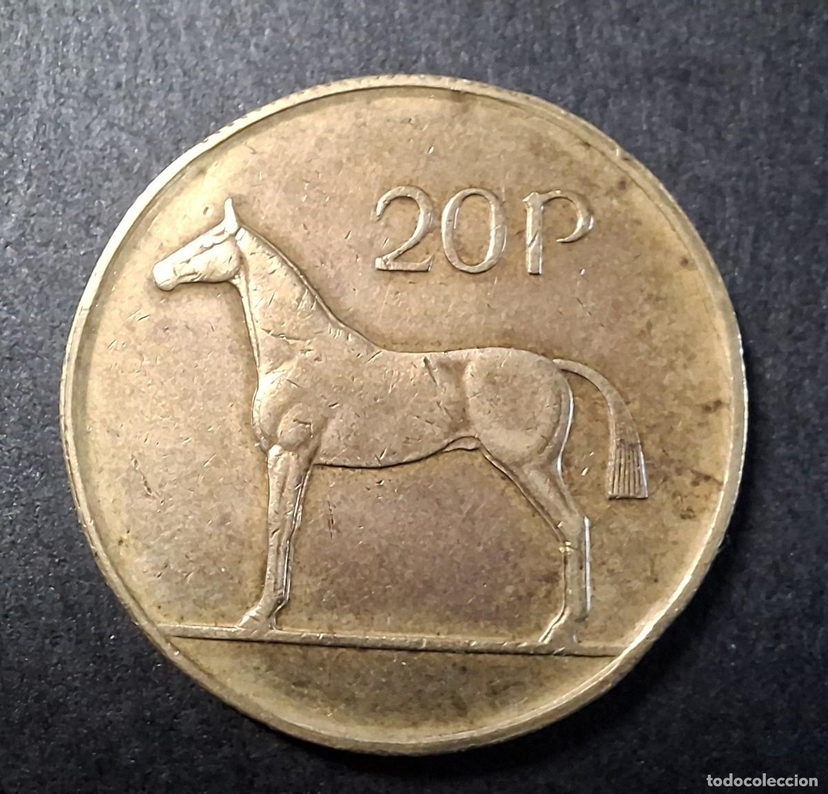Monedas antiguas de Europa: IRLANDA 20 Pences 1986 KM 25 EBC