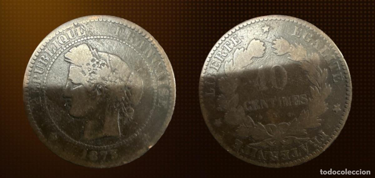 Old Coins of Europe: Francia 10 c&eacute;ntimos &middot; 1873-A