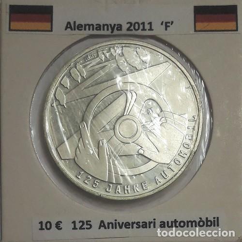 Monedas antiguas de Europa: 10 euros Alemania 2011 F 125 Aniversario del autom&oacute;vil Plata