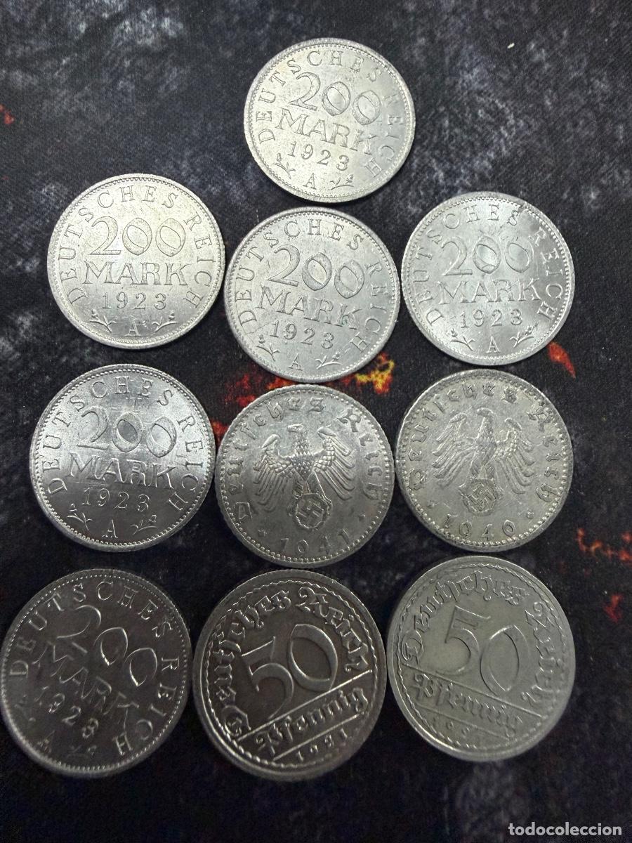 Old Coins of Europe: 41.- Lote 10 monedas antiguas Alemania 1923&ndash;1941 | Weimar y III Reich